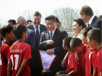 Xi Jinping Allemagne Football Peng Liyuan Berlin 29 Mars