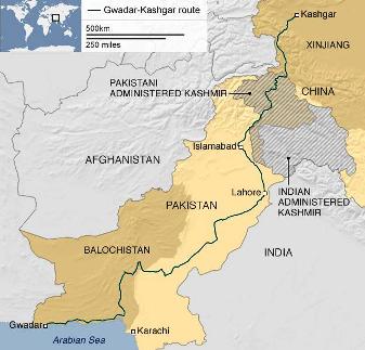 Carte Kashgar Gwadar